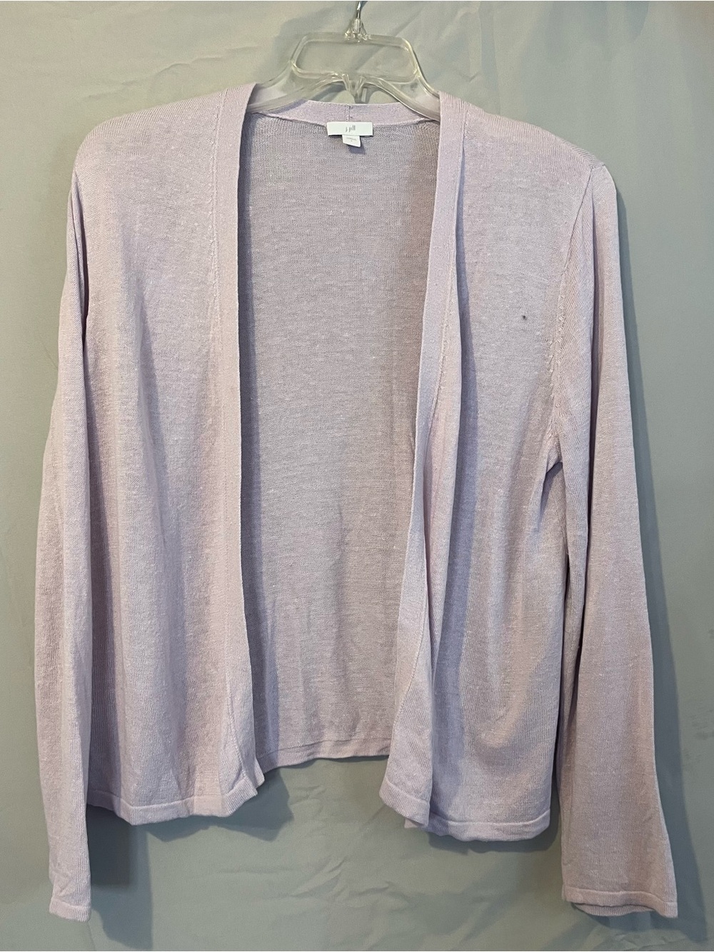 J. Jill Soft Lilac Open-Front Cardigan